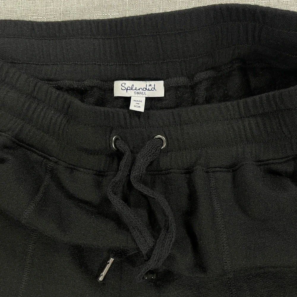 Splendid SuperSoft Brushed Modal Stretch Jogger Women Small Black Loungewear $88